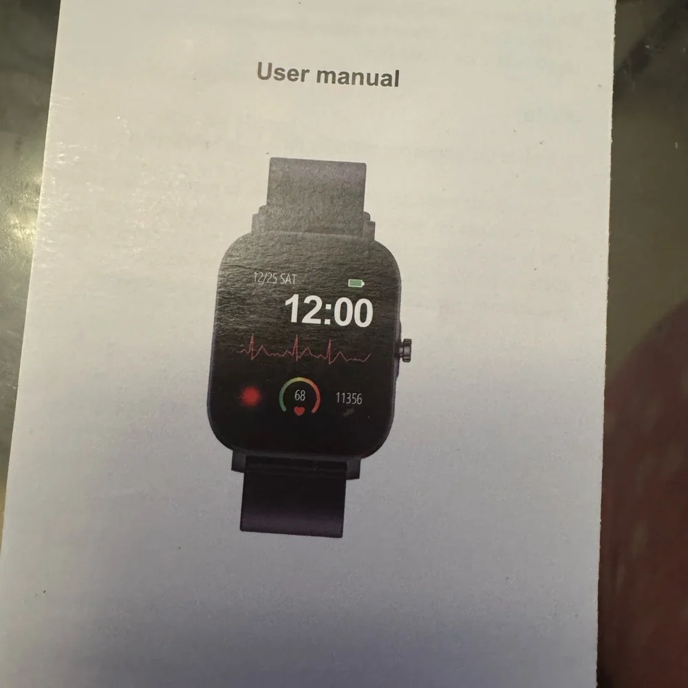 Black Smartwatch with USB Charger